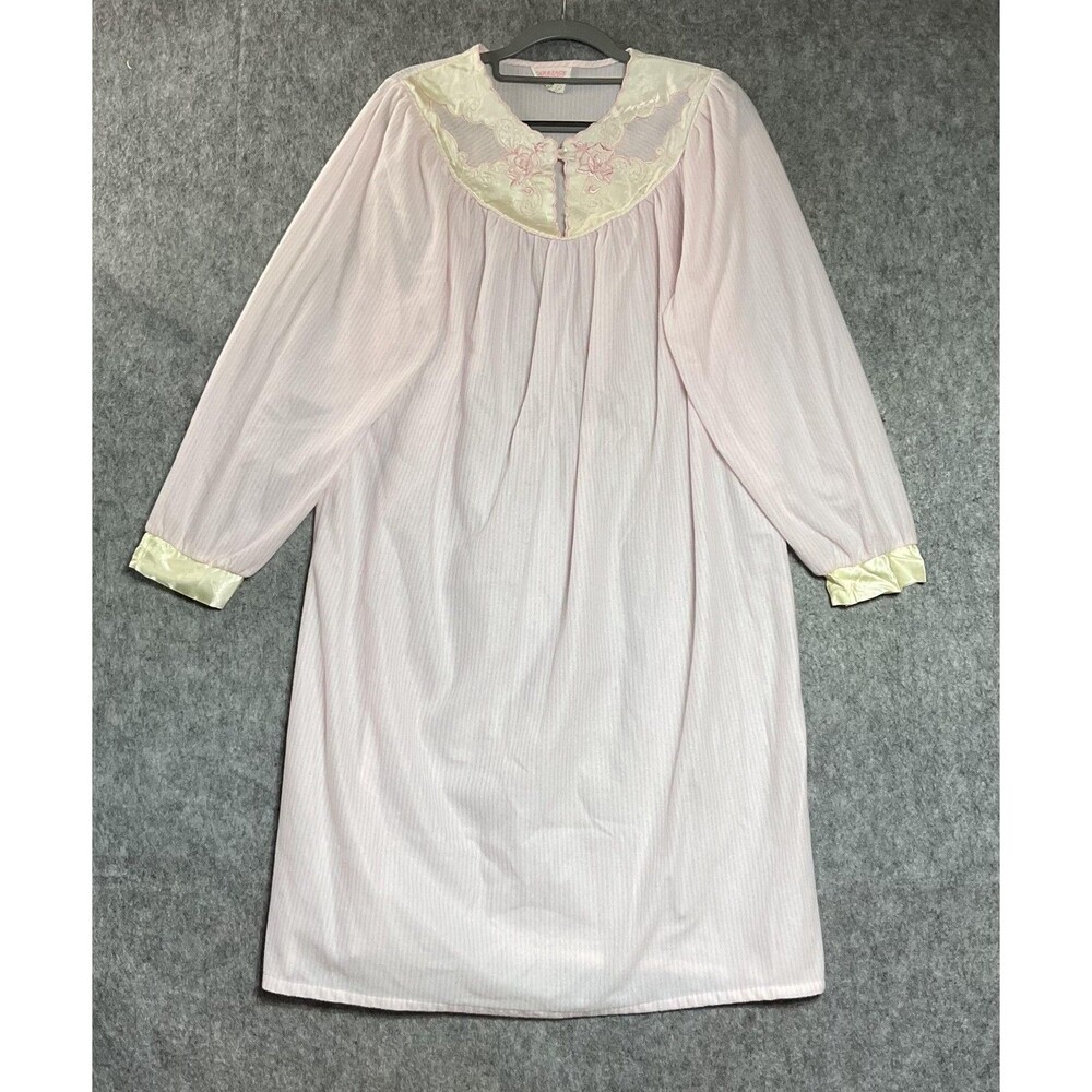 Vintage Carriage Court Gown Womens Medium Pink Striped Soft Prairie Cottage
